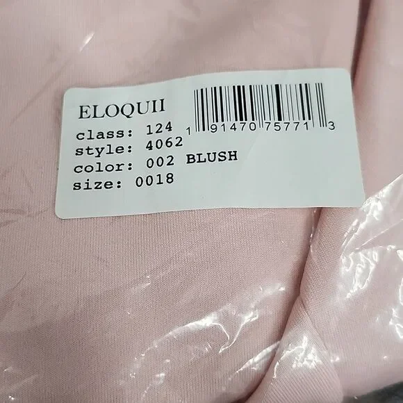 Eloquii Flare Sleeve BLUSH Scuba Dress - Picture 5 of 5